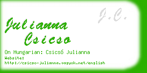 julianna csicso business card