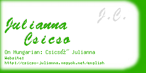 julianna csicso business card